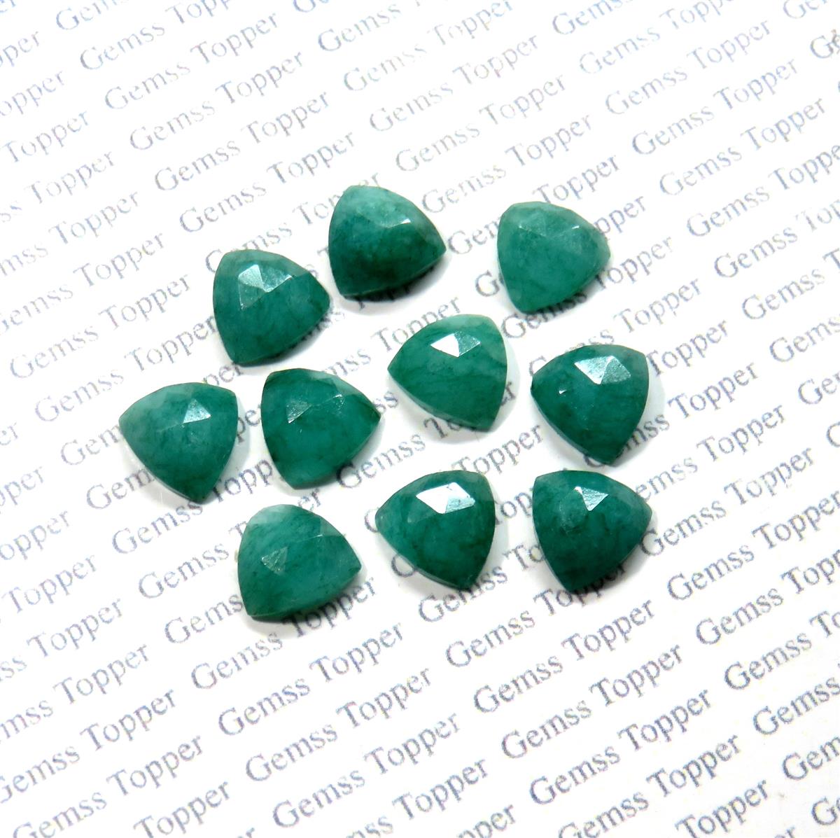 Emerald 10x10 mm Trillion Rose Cut